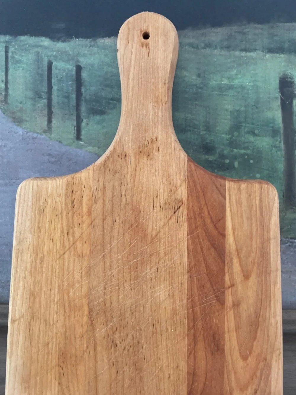 Wooden Floral Burnout Poppy Seed Dressing Recipe Cutting Board Kitchen Decor 13”